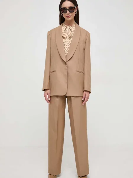 Volnen suknjič BOSS bež