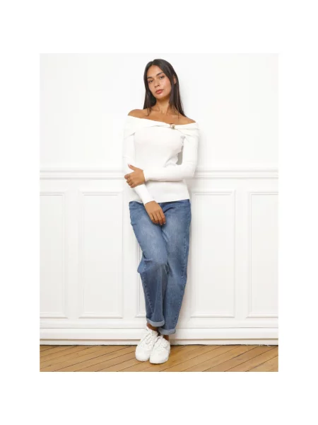 Top La Modeuse alb