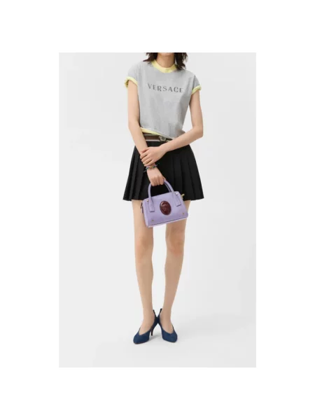 Spódnica mini Versace wełniana czarna