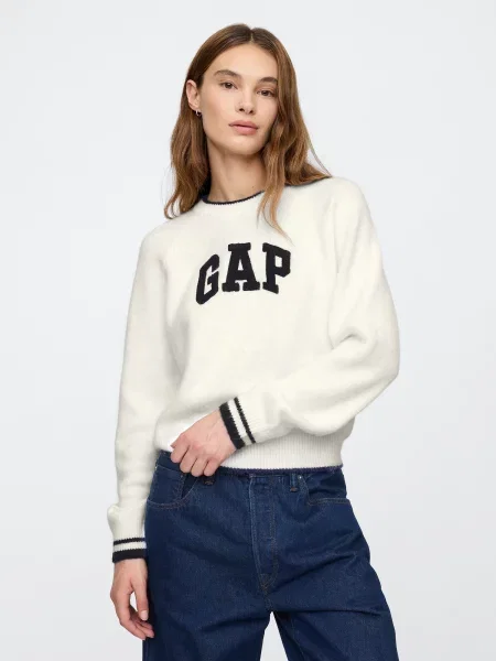 Pulover Gap cu autograf gri