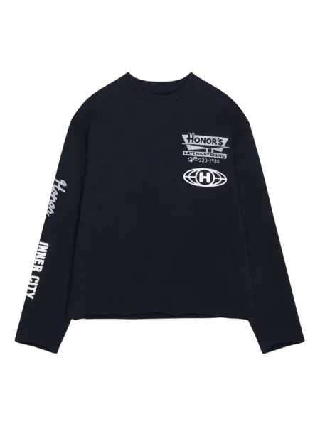 Tricou Honor The Gift cu decolteu rotund negru