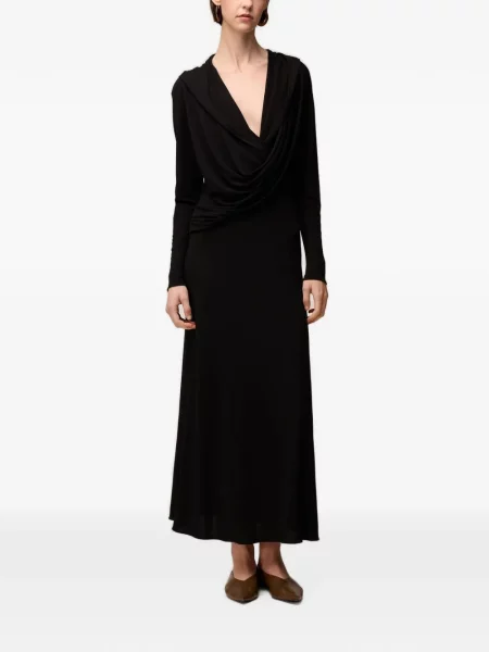 Rochie midi Retori cu glugă negru