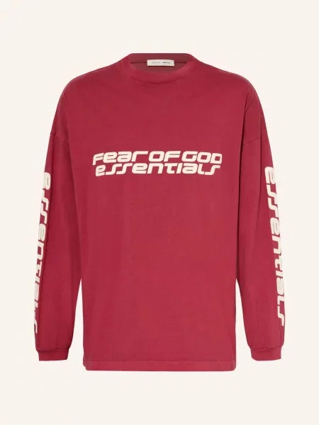 Essentials Fear Of God Tričko S Dlouhým Rukávem tmavě červená