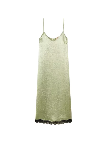 Rochie midi Twinset din satin verde