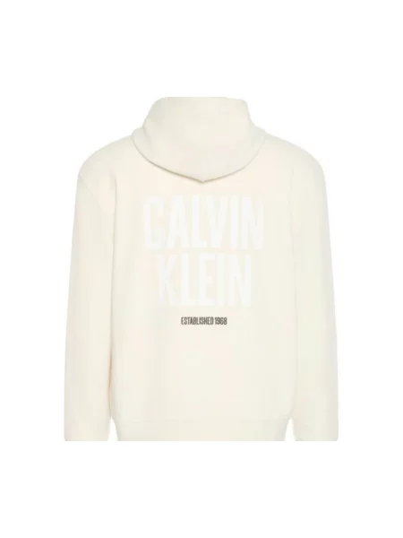 Calvin Klein Jeans Mikina čokoládová biela