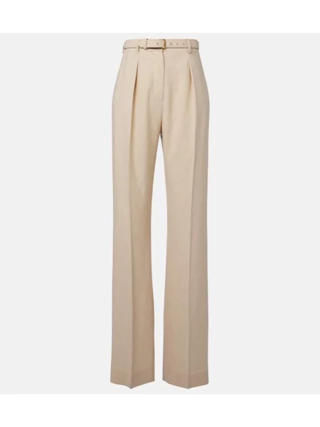 Pantaloni Loro Piana de lână bej
