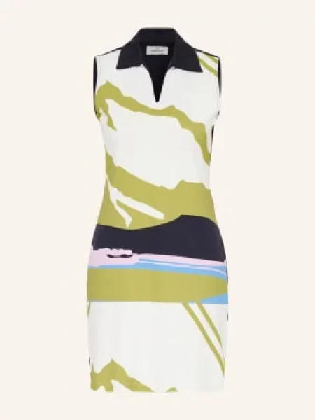 Sportalm Sukienka Polo Z Pikowanym Wzorem weiss biała