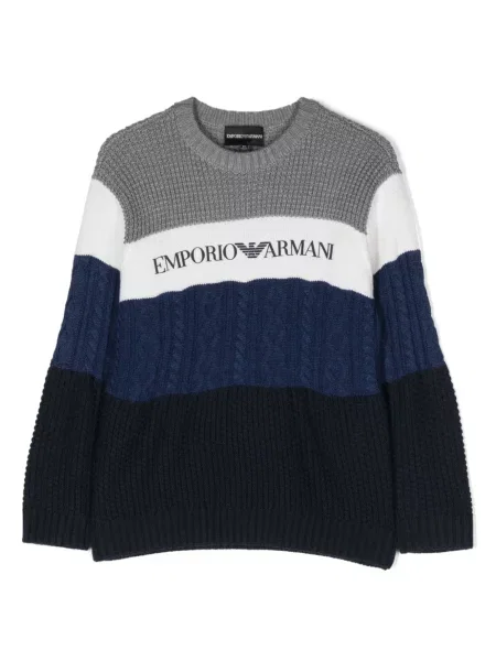 Sweter dziecięcy Emporio Armani szary