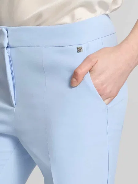Spodnie o kroju slim fit z kantami model Hugo