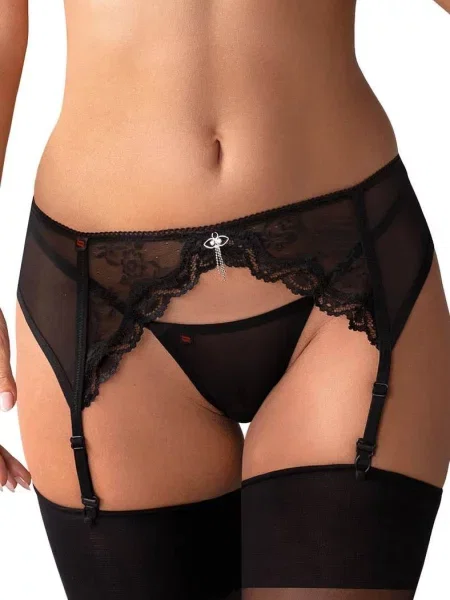 Для чулок и трусики стринг Пояс_Obsessive_Charms_со_стрингами чорні