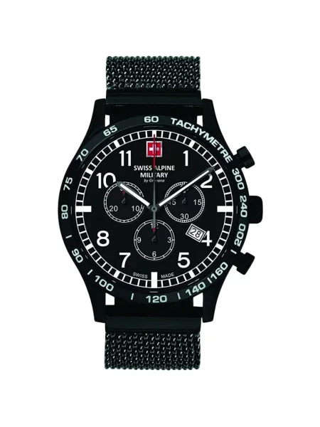 Lniany zegarek Swiss Alpine Military czarny