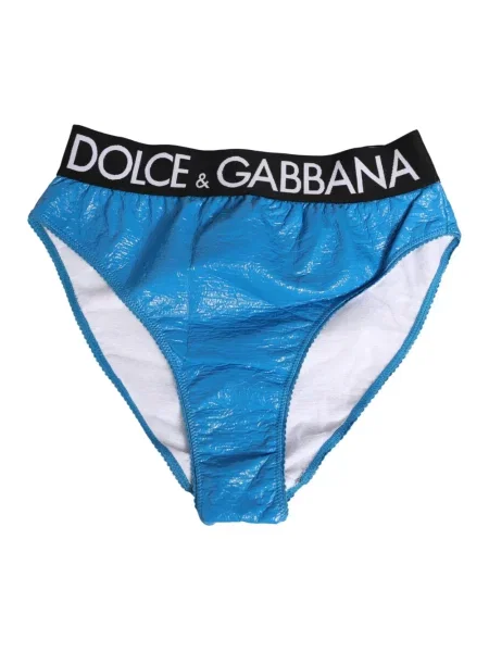 Majtki Dolce And Gabbana z wysoką talią niebieskie