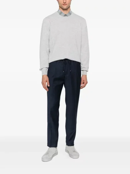 Pantaloni Briglia 1949 de lână cu cordon albastru