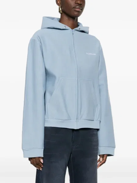 Hanorac cu glugă Balenciaga albastru