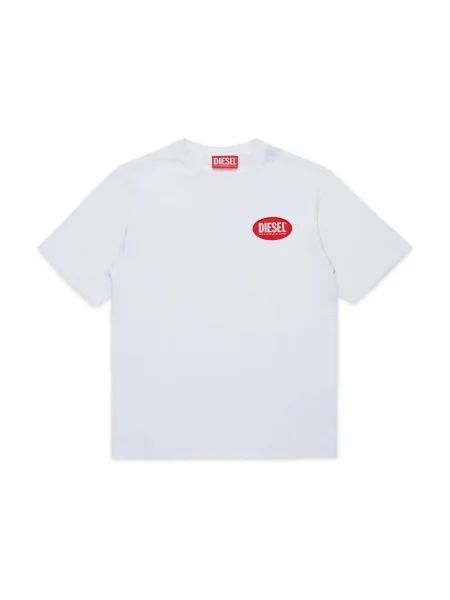 Diesel tričko TPATCH OVER T-SHIRT bílé