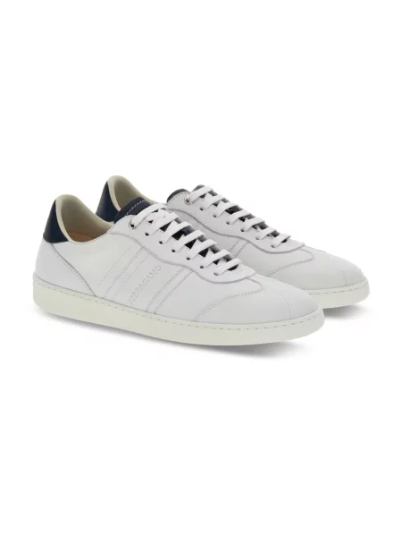 Sneakersy Salvatore Ferragamo skórzane białe