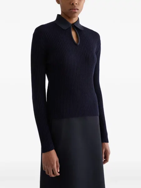Top Jil Sander tricotate albastru