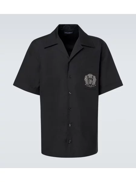 Srajca Dolce&gabbana poplin črna