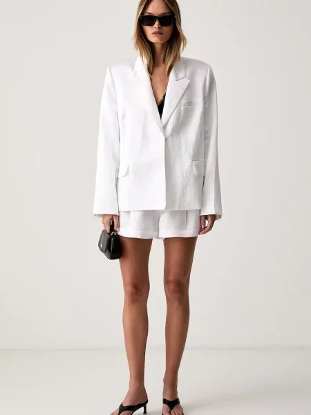 Le Privé піджак з віскозою FRANCOISE BLAZER BLANC