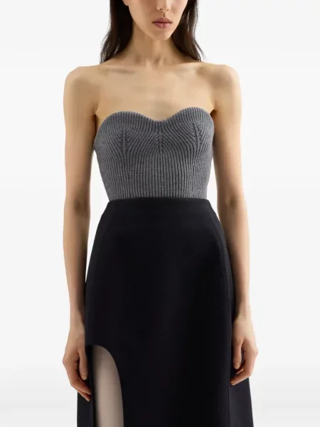 Top Jil Sander tricotate gri