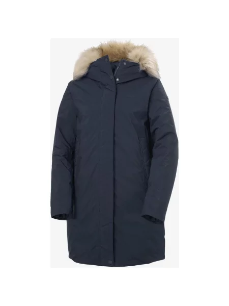Kurtka z kapturem Helly Hansen Nesna Parka niebieski ciemny XS beżowy