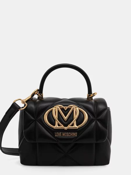 Love Moschino geantă crossbody pentru femei cu imitație de piele negru