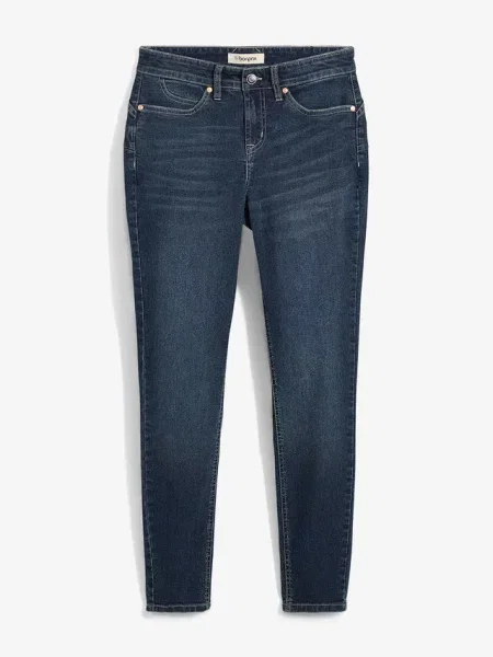 Jeansy skinny mid waist ze stretchem niebieskie