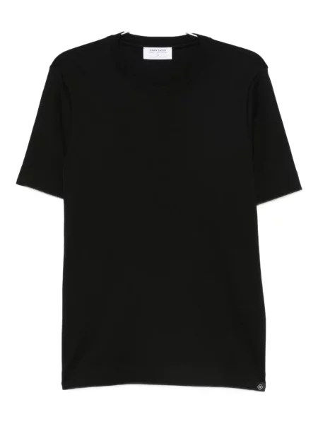 Tricou Gran Sasso cu decolteu rotund negru