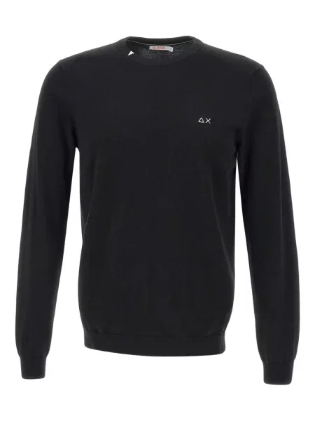 Pulover Sun68 cu decolteu rotund lung negru