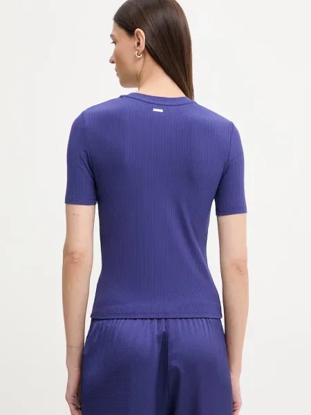 Calvin Klein t-shirt z modalem fioletowa