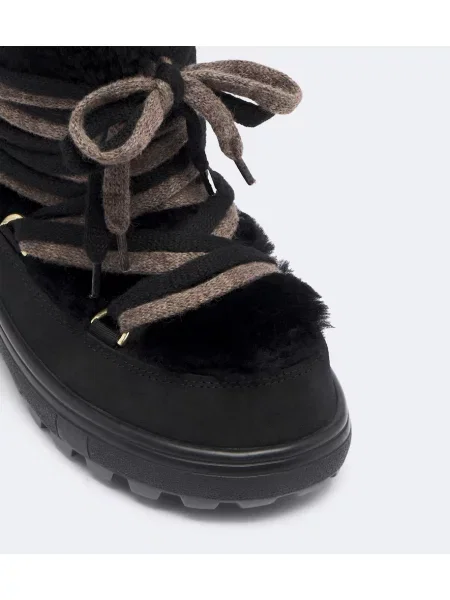 Botine Bogner din piele de oaie negru
