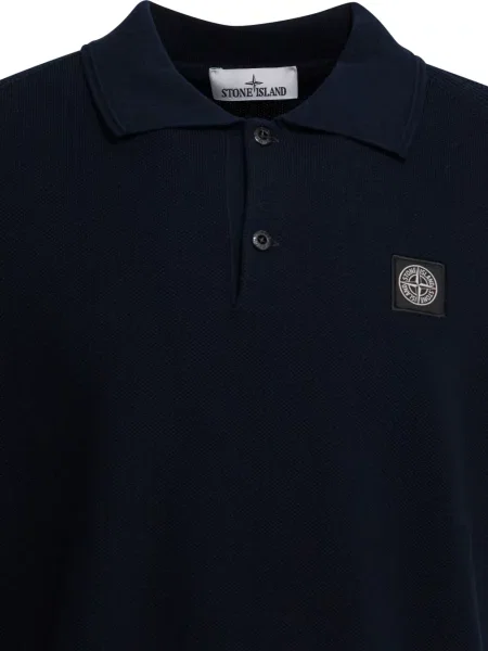 Polo Stone Island cu strasuri albastru