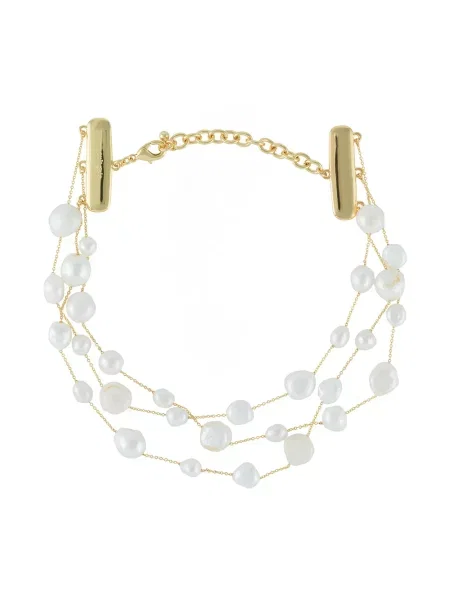 Colier Cult Gaia cu perle auriu