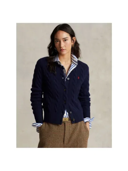 Kardigan Polo Ralph Lauren z kaszmiru niebieski