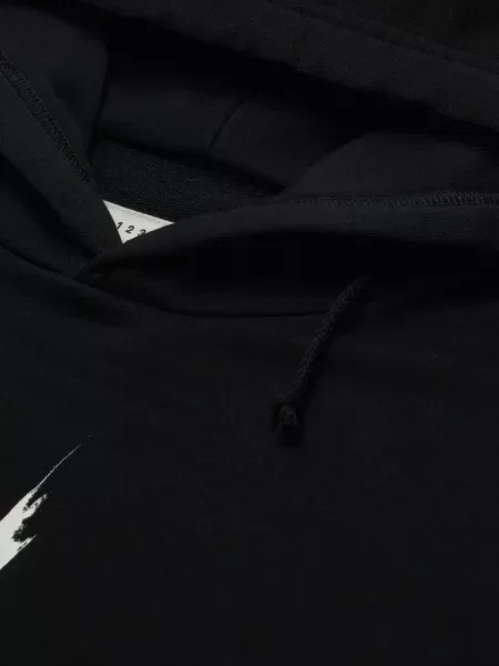 Hoodie Mm6 Maison Margiela με σχέδιο μαύρο