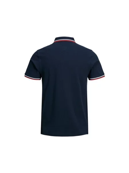 Koszulka polo o kroju slim fit z wyhaftowanym logo model ‘PAULOS’ Jack & Jones niebieskie