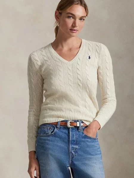 Polo Ralph Lauren sveter dámsky vlnený béžová