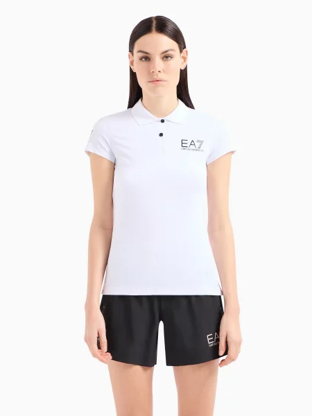Поло Ea7 белое