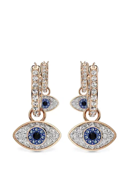 Обеци Swarovski розово