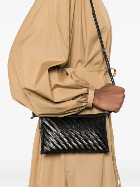 Crossbody torbica Benedetta Bruzziches upletena crna