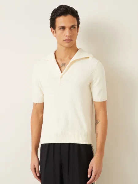 Dolce & Gabbana Sweter Polo beige beżowa