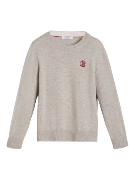 Sweter dziecięcy Brunello Cucinelli szary