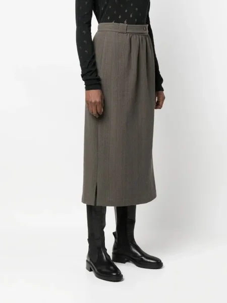 Sukně Giorgio Armani Pre-owned šedé