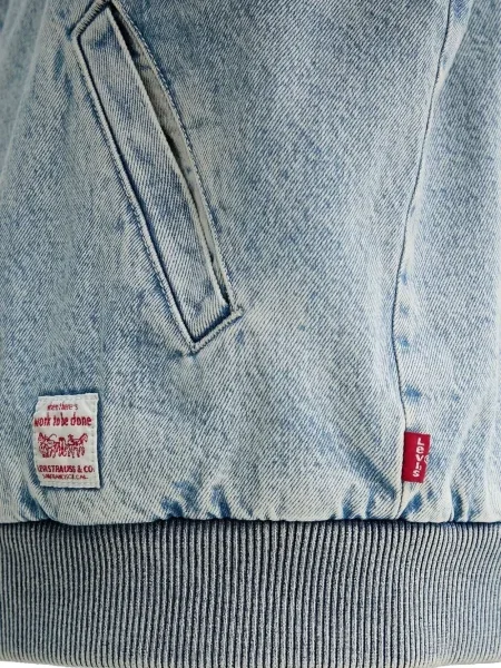 Blugi evazați Levi's® din piele de căprioară albastru