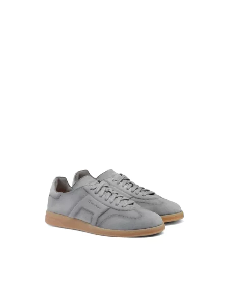 Sneakersy Santoni skórzane niebieskie
