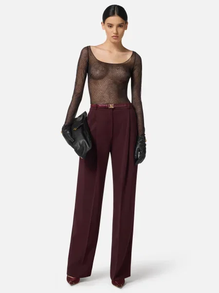 Брюки Elisabetta Franchi бордовые