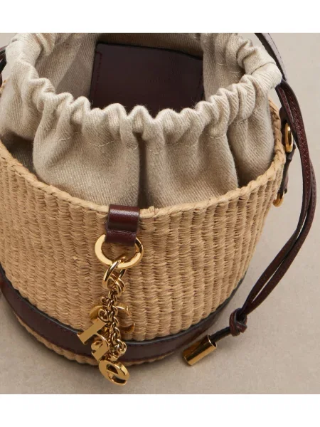 Geantă Chloé din piele bej