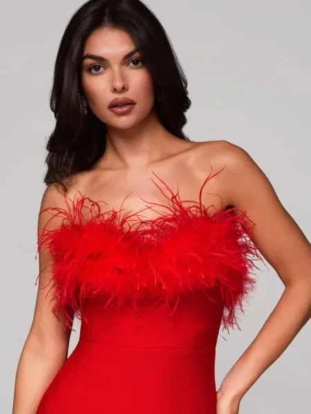 Rochie de seară Edoti de costum gri