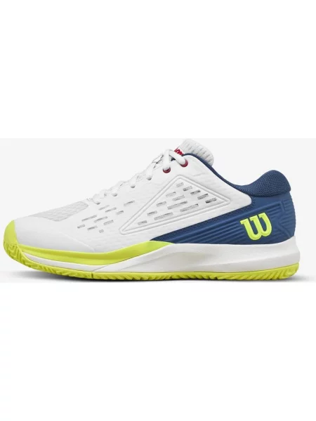 Buty do tenisa juniorski Wilson Rush Pro Ace granatowy żółty limonka junior 36 biały