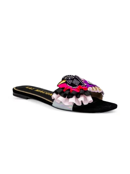 Σανδάλια Kat Maconie με βολάν μαύρο